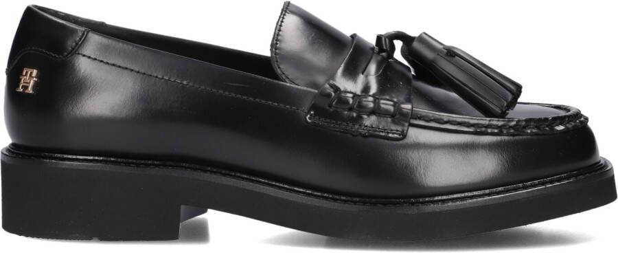 TOMMY HILFIGER Zwarte Loafers Tassel Squarish Toe Lthr Loafer