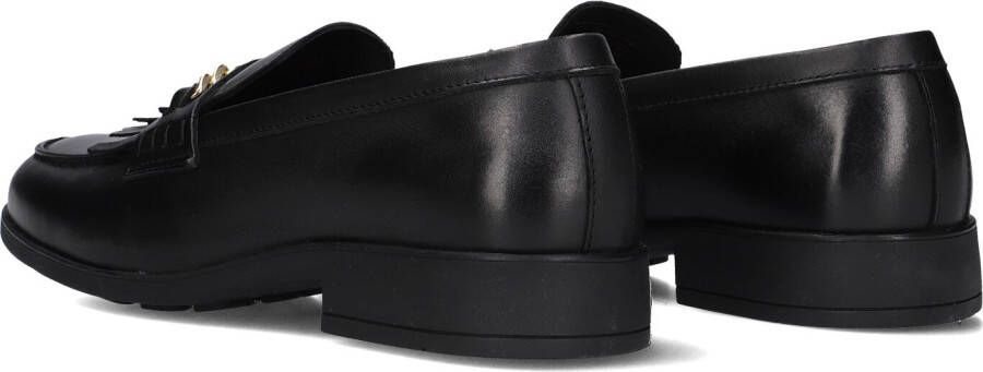 TOMMY HILFIGER Zwarte Loafers Th Chain Fringe Leather Loafer