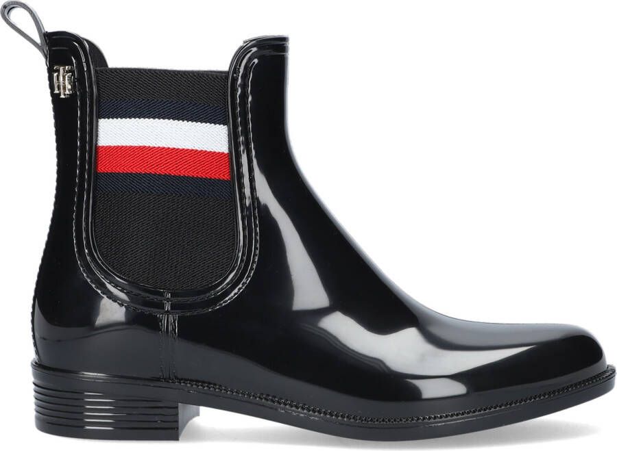 Tommy Hilfiger Zwarte Regenlaarzen Corporate Ribbon Rainboot