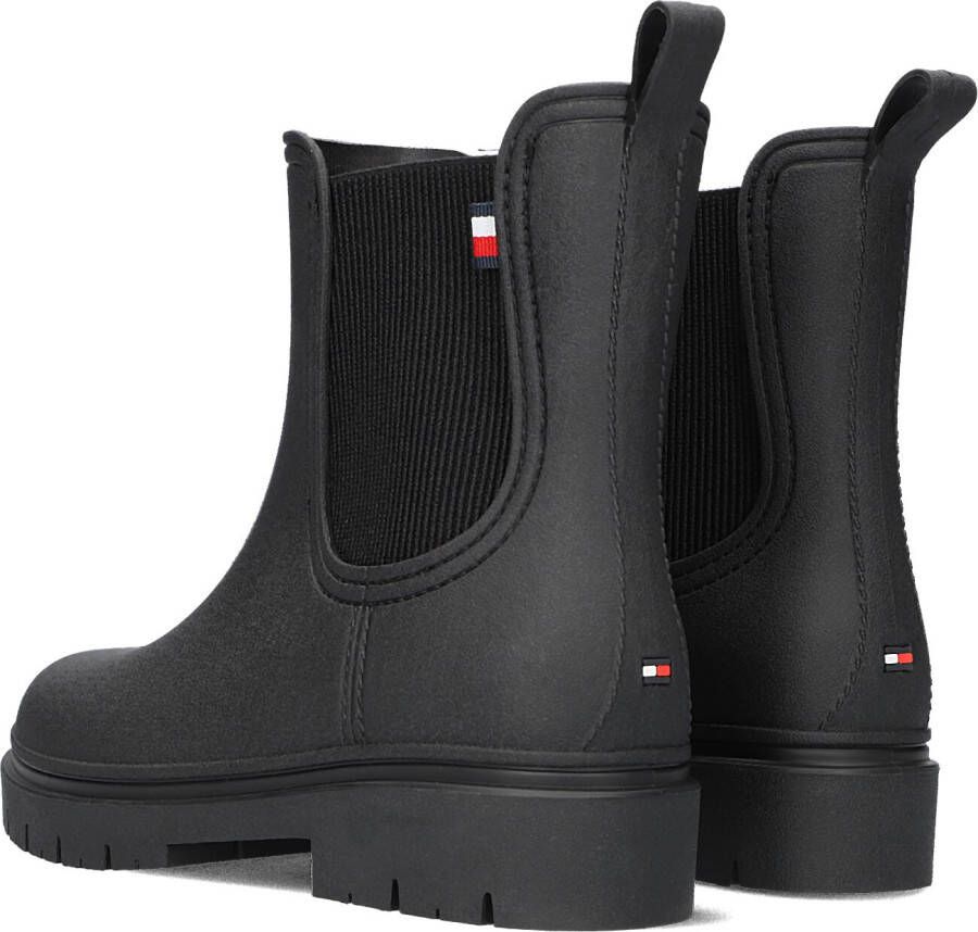 TOMMY HILFIGER Zwarte Regenlaarzen Matt Ankle Rainboot