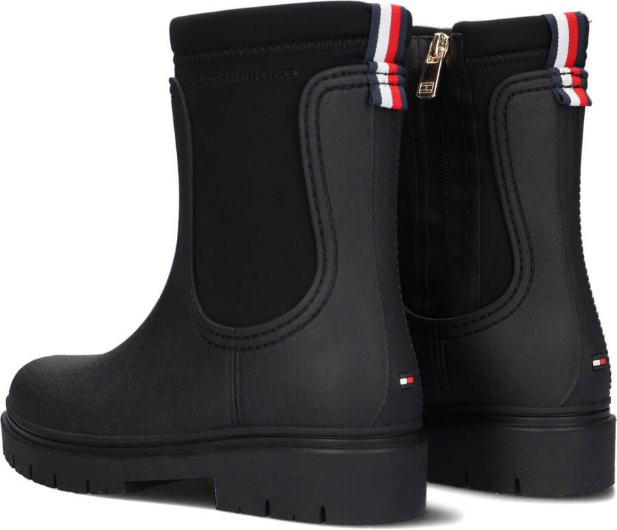 Tommy Hilfiger Zwarte Regenlaarzen Rain Boot Ankle