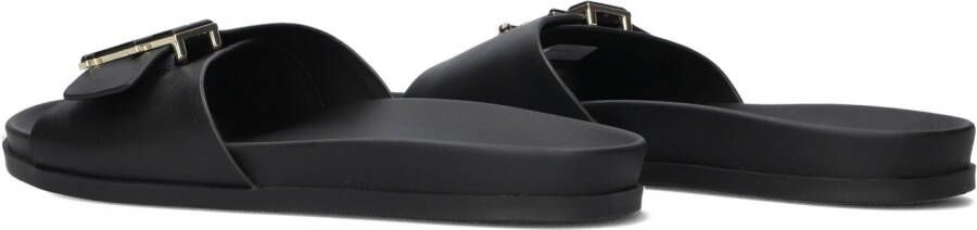 TOMMY HILFIGER Zwarte Slippers Th Hardware Flat Slip