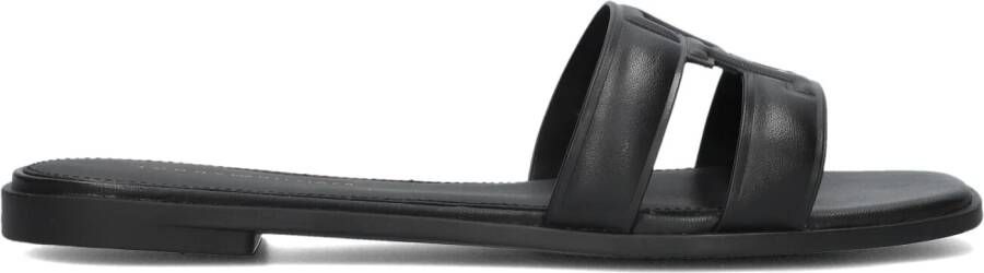 TOMMY HILFIGER Zwarte Slippers Th Logo Strap Mule