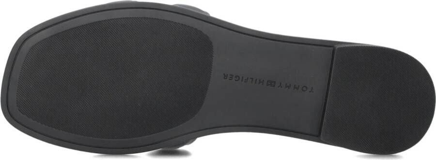 TOMMY HILFIGER Zwarte Slippers Th Logo Strap Mule