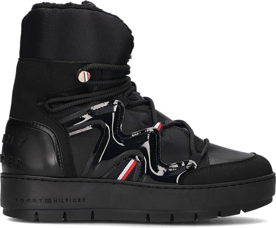 TOMMY HILFIGER Zwarte Snowboots Patent Snowboot