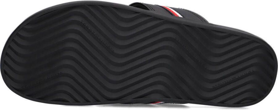 TOMMY HILFIGER Zwarte Slippers Hilfiger Toe Post