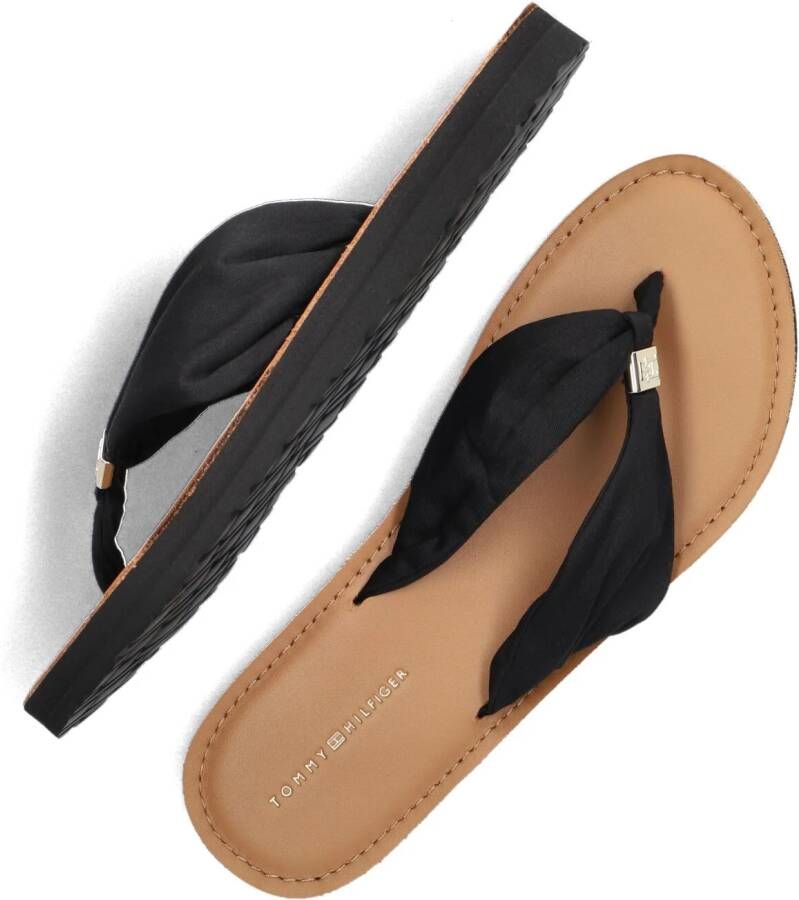 TOMMY HILFIGER Zwarte Teenslippers Th Elevated Beach