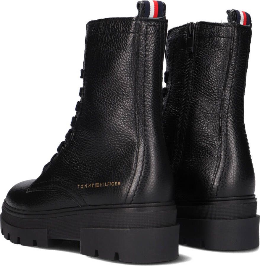 TOMMY HILFIGER Zwarte Veterboots Monochromatic Lace Up Boot