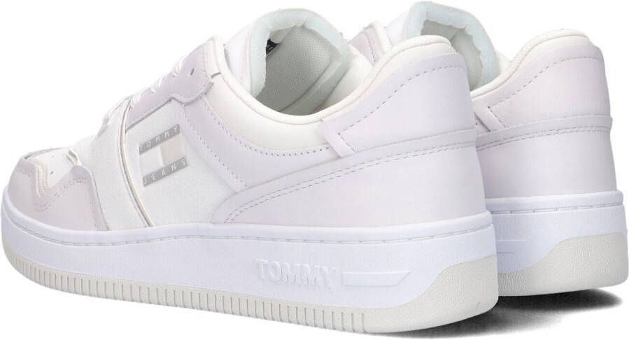 Tommy Jeans Witte Lage Sneakers Basket Cupsole