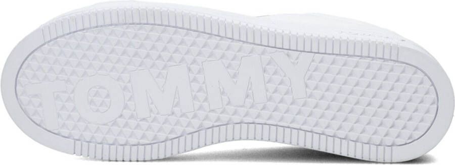 Tommy Jeans Witte Lage Sneakers Flatform Essential