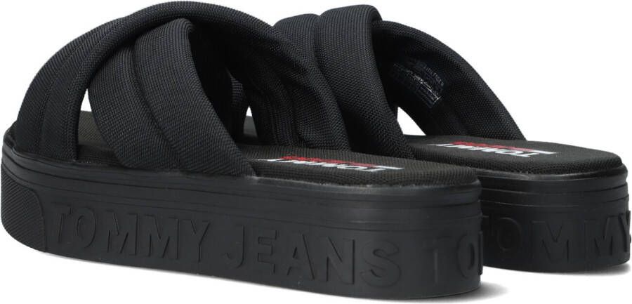 Tommy Jeans Zwarte Slippers Flatform