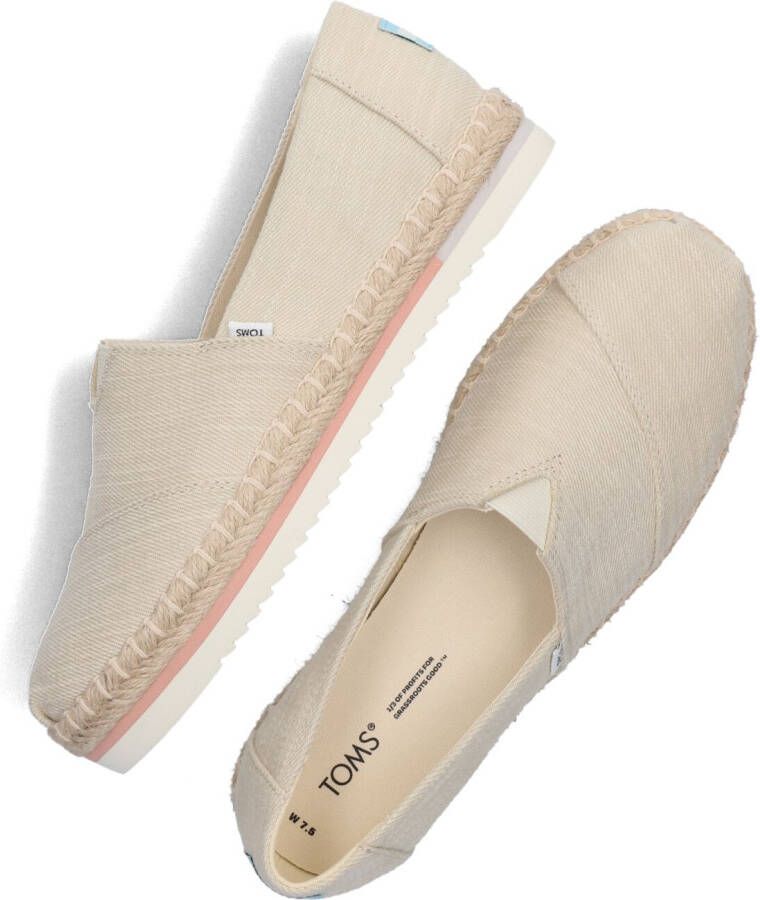 TOMS Beige Espadrilles Alpargata Platform Rope