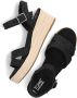 TOMS Audrey linnen sandalen met sleeha Zwart Textiel Sandalen met hak Dames - Thumbnail 7