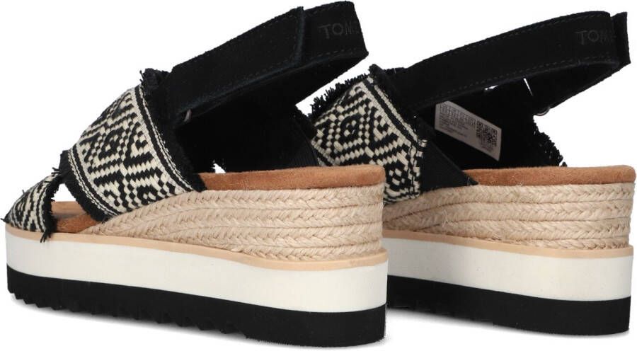 TOMS Zwarte Sandalen Diana Crossover