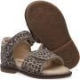 Ton & Ton Meisjes Platte sandalen E1855-212 Beige Leer - Thumbnail 4