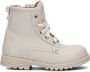 Ton & Ton Viola Veterboots Laarzen Met Veters Meisjes Kids Beige - Thumbnail 2