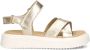 Ton & Ton Meisjes Platte sandalen Alba Goud Leer Normale zool - Thumbnail 3