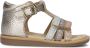 Ton & Ton Unisex Platte sandalen Siri Goud Leer - Thumbnail 3