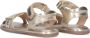 Ton & Ton Meisjes Platte sandalen Stina Goud Leer Normale zool - Thumbnail 4