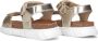 Ton & Ton Meisjes Platte sandalen Ulla Goud Leer Normale zool - Thumbnail 4