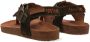 Ton & Ton Jongens Platte sandalen Pl_om001 Groen Leer - Thumbnail 3
