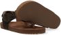 Ton & Ton Jongens Platte sandalen Pl_om001 Groen Leer - Thumbnail 4