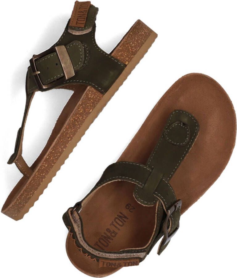 TON & TON Groene Sandalen Pl_om001