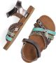 Ton & Ton Meisjes Platte sandalen Pl_omo08 Zilver Leer - Thumbnail 5