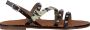 Ton & Ton Meisjes Platte sandalen Sh709 Zwart Leer - Thumbnail 2
