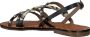 Ton & Ton Meisjes Platte sandalen Sh709 Zwart Leer - Thumbnail 3