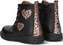 Ton & Ton Hedvig Veterboots Laarzen Met Veters Meisjes Kids Zwart - Thumbnail 3