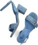 Toral Blauwe Denim Sandalen met Blokhak Blue Dames - Thumbnail 6