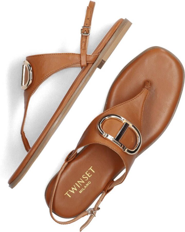 TWINSET MILANO Cognac Sandalen 231tcp12a