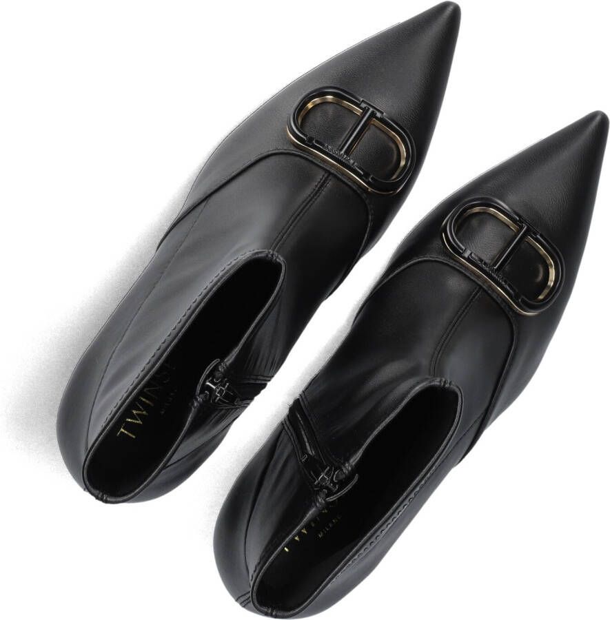 TWINSET MILANO Zwarte Enkellaarsjes 252tcp034