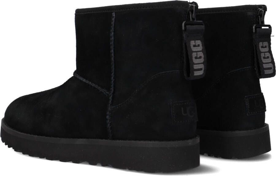 UGG Zwarte Vachtlaarzen W Classic Mini Logo Zip