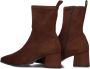 Unisa Langley Enkellaarsjes Enkelboots met rits Dames Bruin - Thumbnail 5