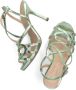 Metallica Metallic Yulen Sandalen Dames Groen - Thumbnail 5