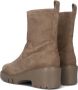 Bruin Tinten Jofo Enkelboots Enkellaarsjes Dames Taupe - Thumbnail 3