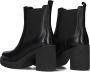Unisa Zwarte Chelsea Boots met Blokhak - Thumbnail 4