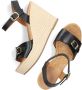 Unisa Melao Sandalen Met Sleehak Dames Zwart - Thumbnail 5