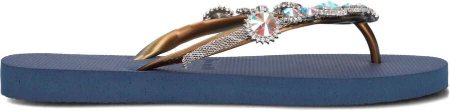 UZURII Blauwe Slippers Chrystal Marilyn