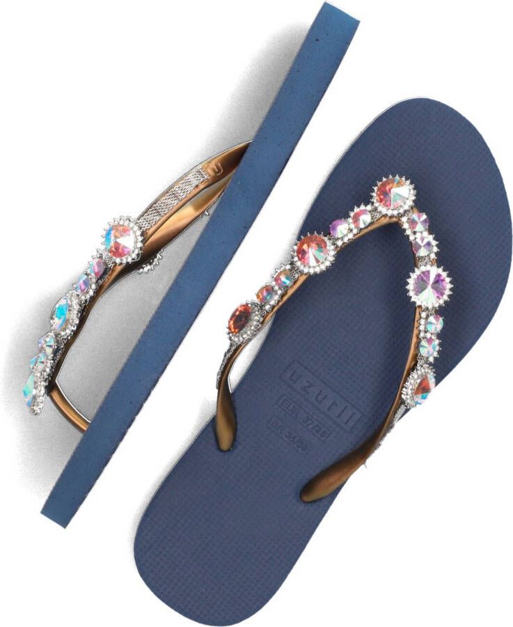 UZURII Blauwe Slippers Chrystal Marilyn