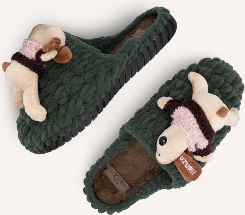 UZURII Groene Pantoffels Cosy Snoopy