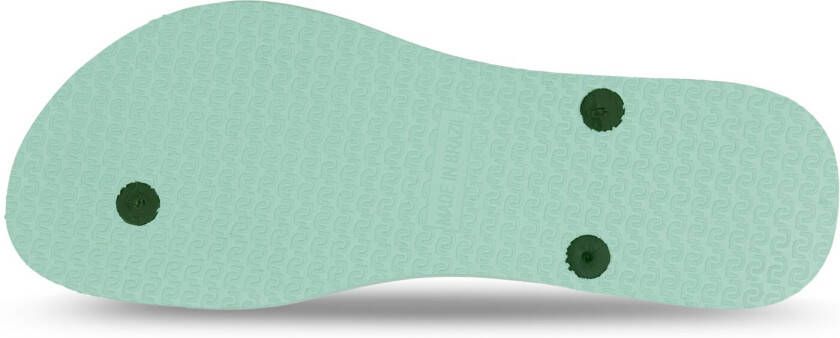 UZURII Groene Teenslippers Macrame Green Blossom