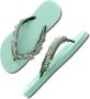 UZURII Groene Teenslippers Macrame Green Blossom - Thumbnail 5