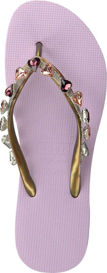 Uzurii Paarse Teenslippers Heart Bronze