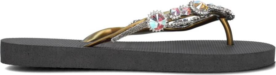 UZURII Zwarte Slippers Chrystal Marilyn