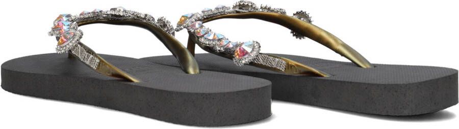 UZURII Zwarte Slippers Chrystal Marilyn