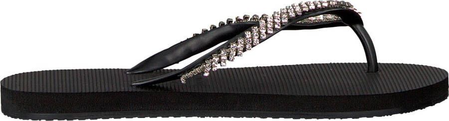 UZURII Zwarte Teenslippers White Classic