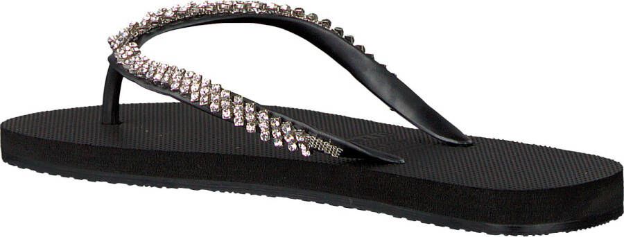 UZURII Zwarte Teenslippers White Classic